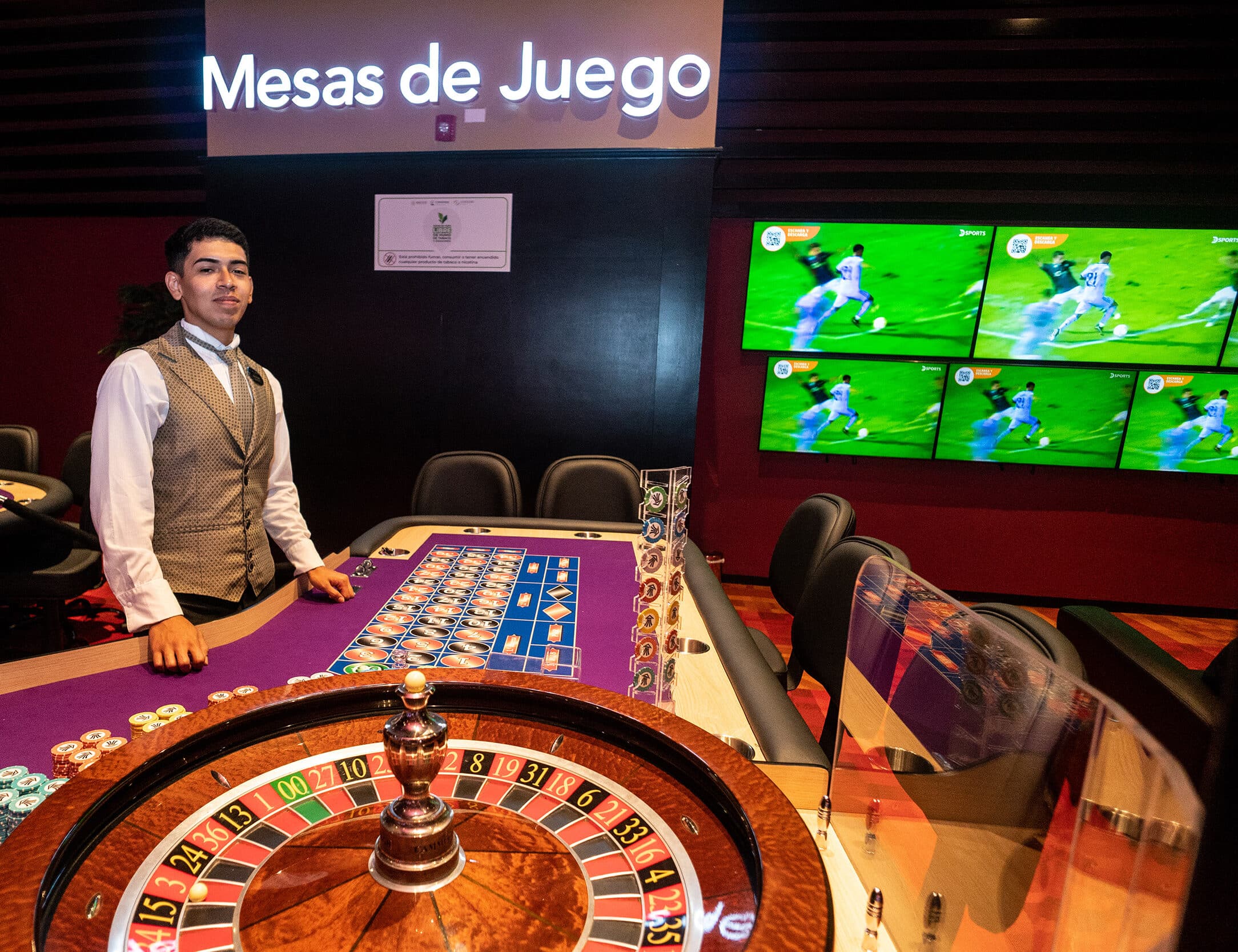 MESAS DE JUEGO EN VIVO en Hollywood Valle Alto